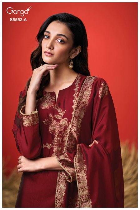 Julika 5552 By Ganga Viscose Woven Silk Salwar Kameez